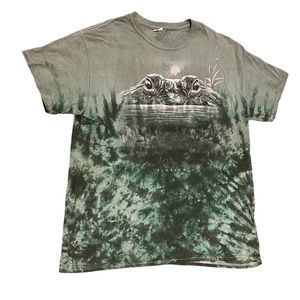 Florida Alligator Green Tie Dye tee
